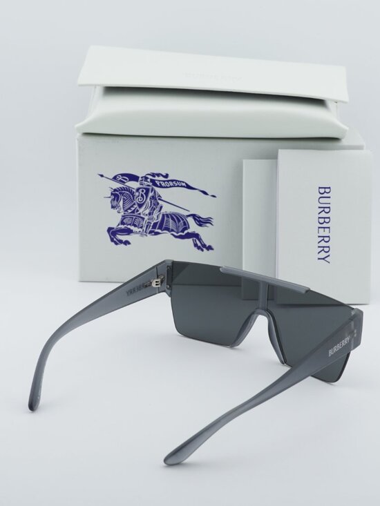 Burberry BE4291 421387 Shield Sunglasses - Matte Grey / Dark Grey main image 10